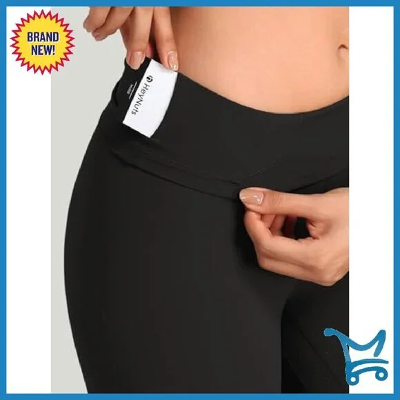 High Waisted Compression Leggings 25" Inseam Workout Pants - Picture 6 of 8